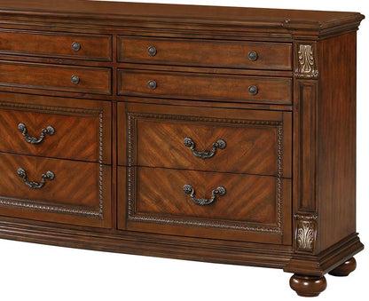 Viviana Traditional Style Dresser in Caramel finish Wood