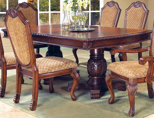 Veronica Cherry Traditional Style Dining Table in Cherry finish Wood