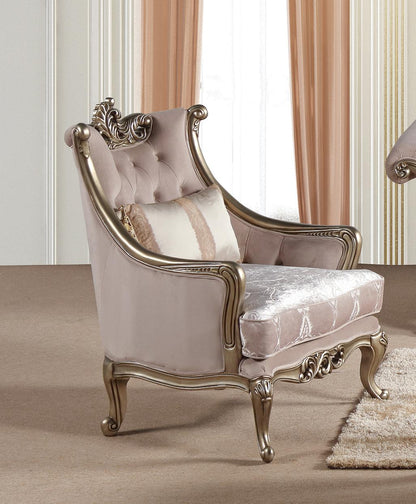 Ariana Traditional Style Chair in Champagne finish Wood