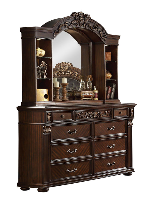 Aspen Traditional Style Dresser in Cherry finish Wood