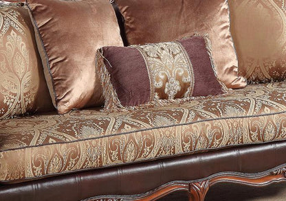 Anne Traditional Style Sofa in Cherry finish Wood