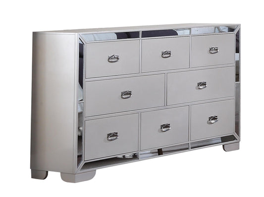 Gloria Contemporary Style Dresser in White finish Wood