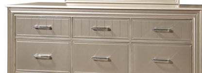 Faisal Transitional Style Dresser in Champagne finish Wood