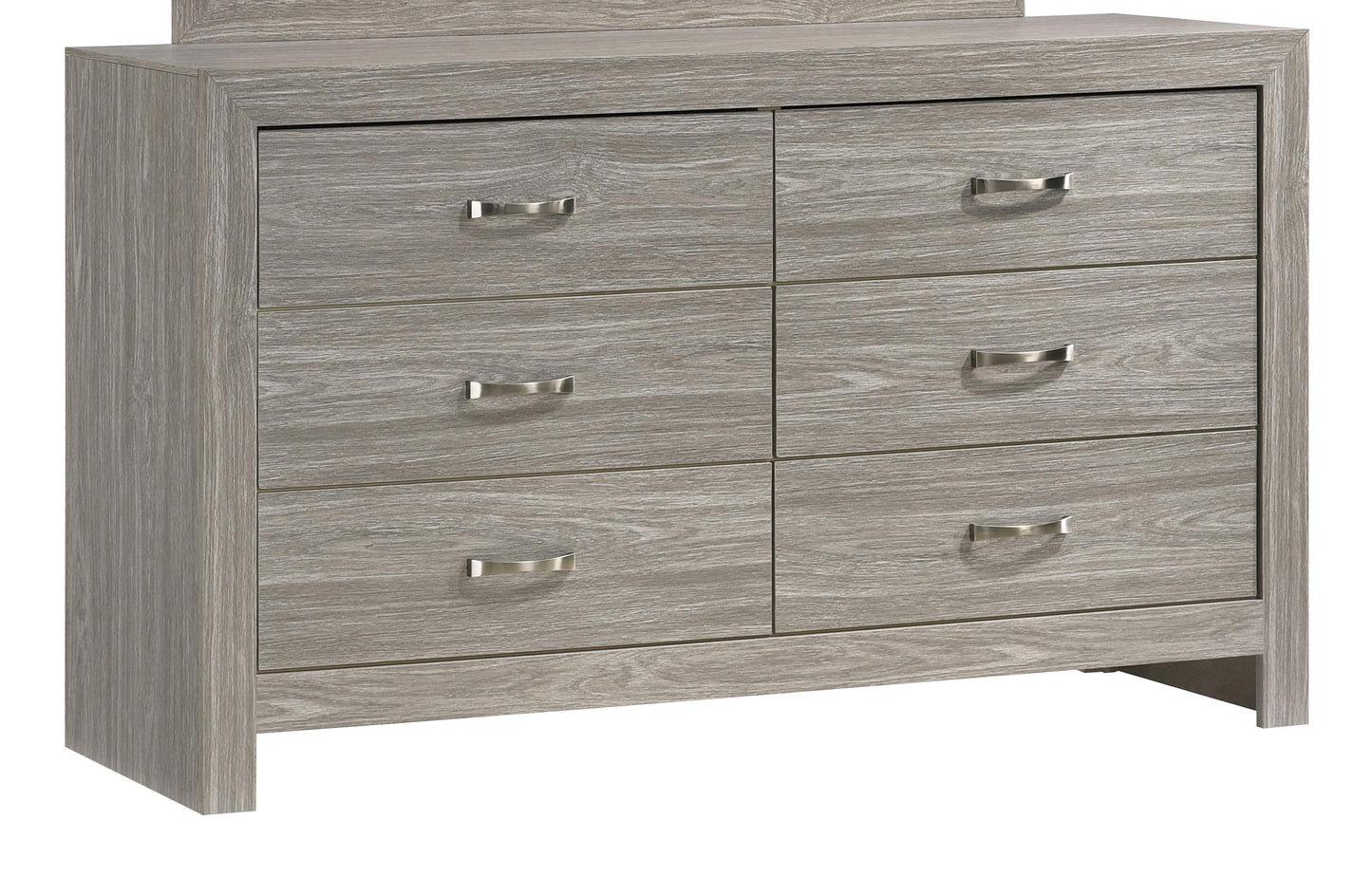 Yasmine White Modern Style Dresser in Gray finish Wood