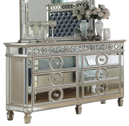 Brooklyn Contemporary Style Dresser in Silver finish Wood