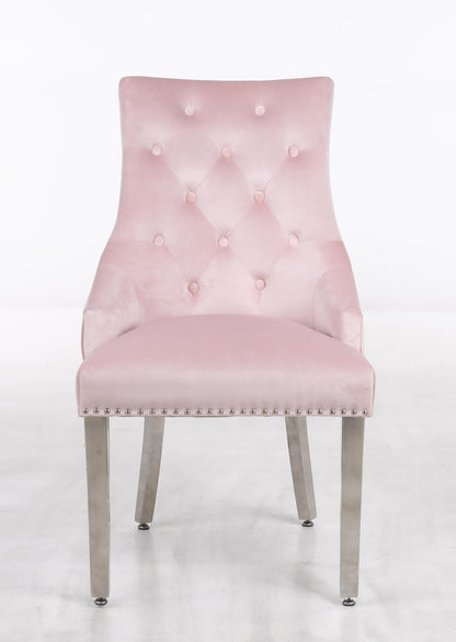 Leo Transitional Style Pink Accent Chair