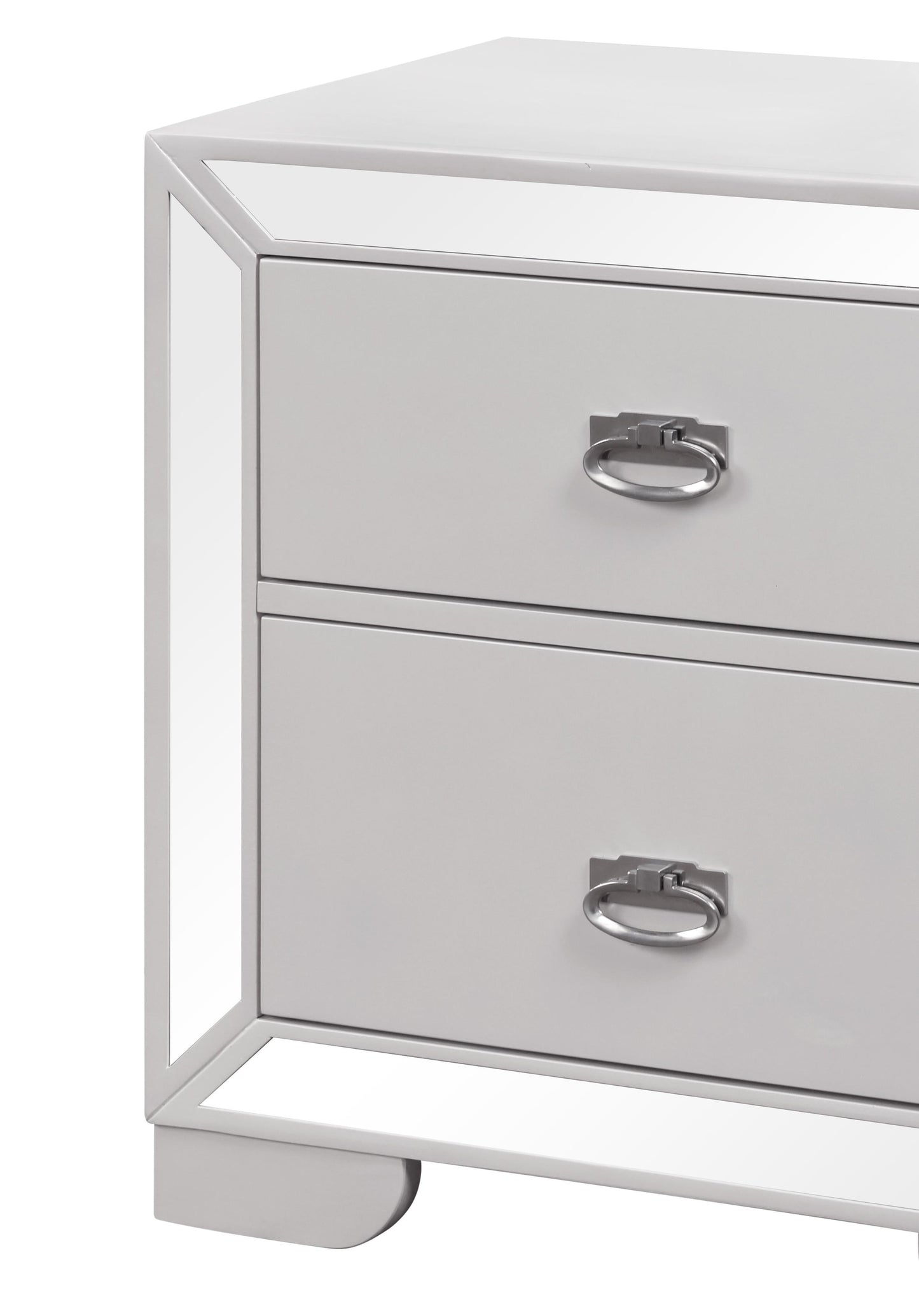 Grand Gloria Contemporary Style Nightstand in White finish Wood