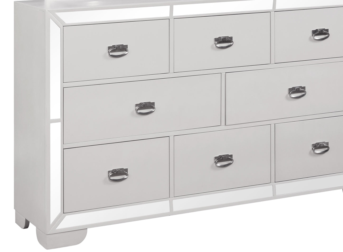 Grand Gloria Contemporary Style Dresser in White finish Wood