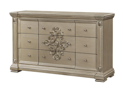 Alicia Transitional Style Dresser in Beige finish Wood