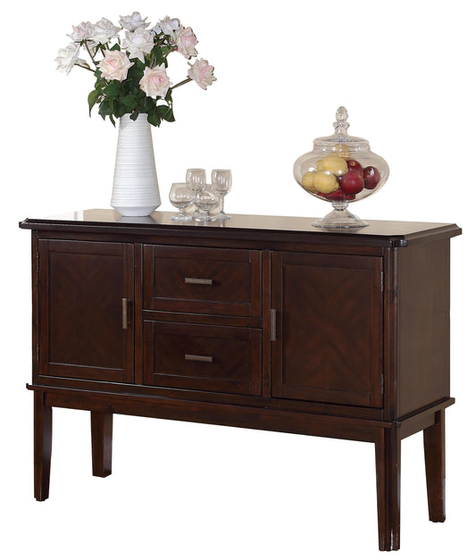 Pam Transitional Style Dining Server in Espresso finish Wood