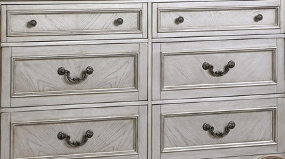 Melrose Transitional Style Dresser in Silver finish Wood