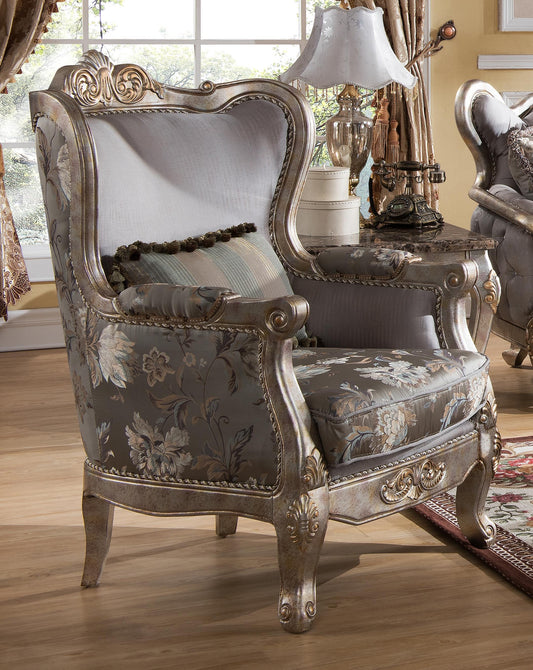 Oprah Traditional Style Chair in Metallic finish Wood