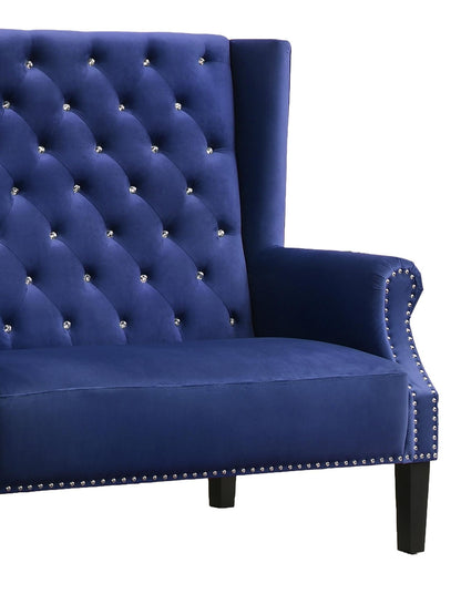 Lexi Transitional Style Blue Accent Chair