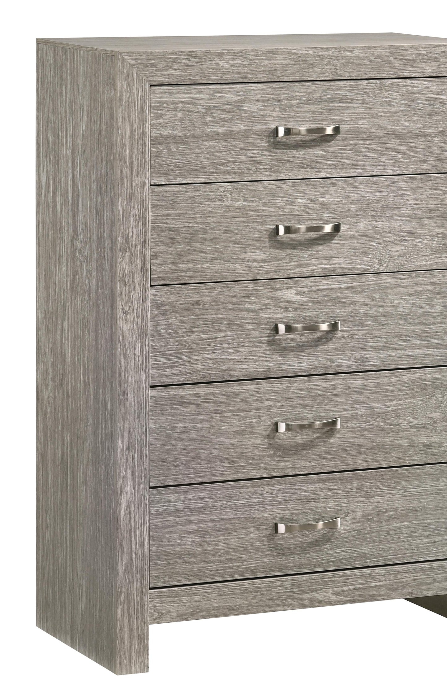 Yasmine White Modern Style Chest in Gray finish Wood