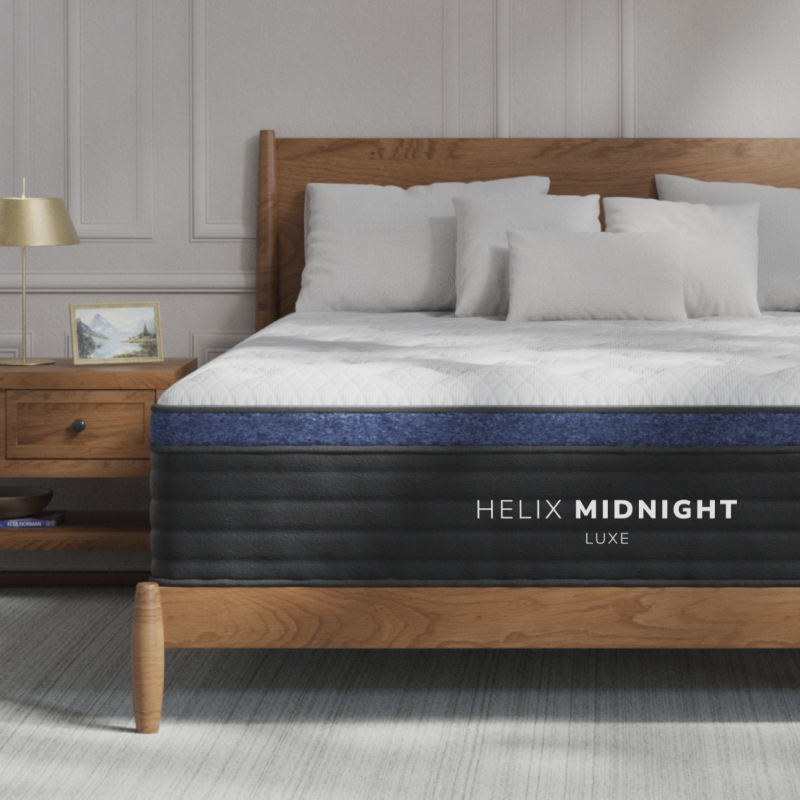 Helix Midnight Luxe Hybrid Mattress Premium Comfort Mattress On helix-midnight-luxe-hybrid-mattress-premium-comfort-mattress-on