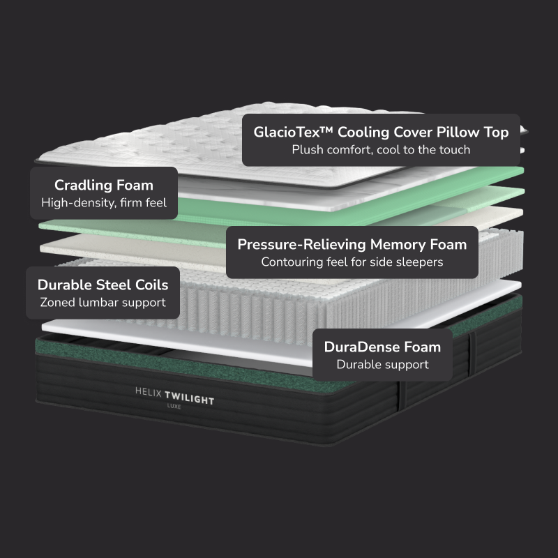 Helix Twilight Luxe Hybrid Mattress