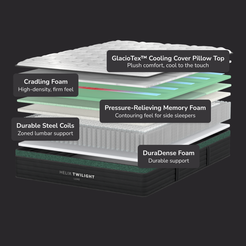 Helix Twilight Luxe Hybrid Mattress