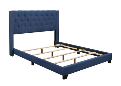 Barzini Blue King Upholstered Bed