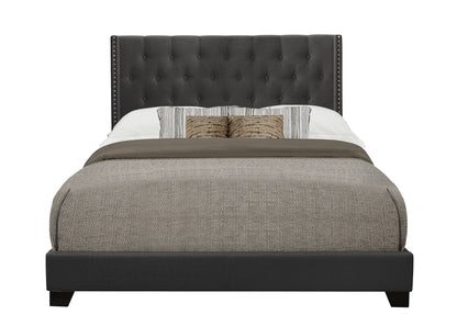 Barzini Dark Gray King Upholstered Bed