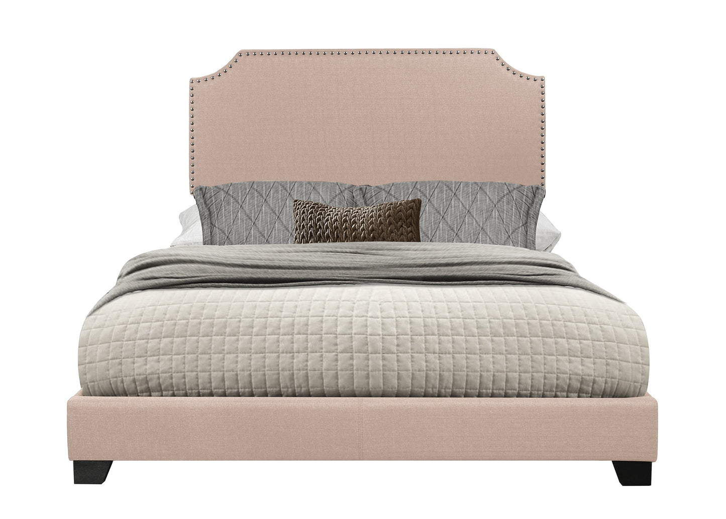 Miranda Beige Queen Upholstered Bed