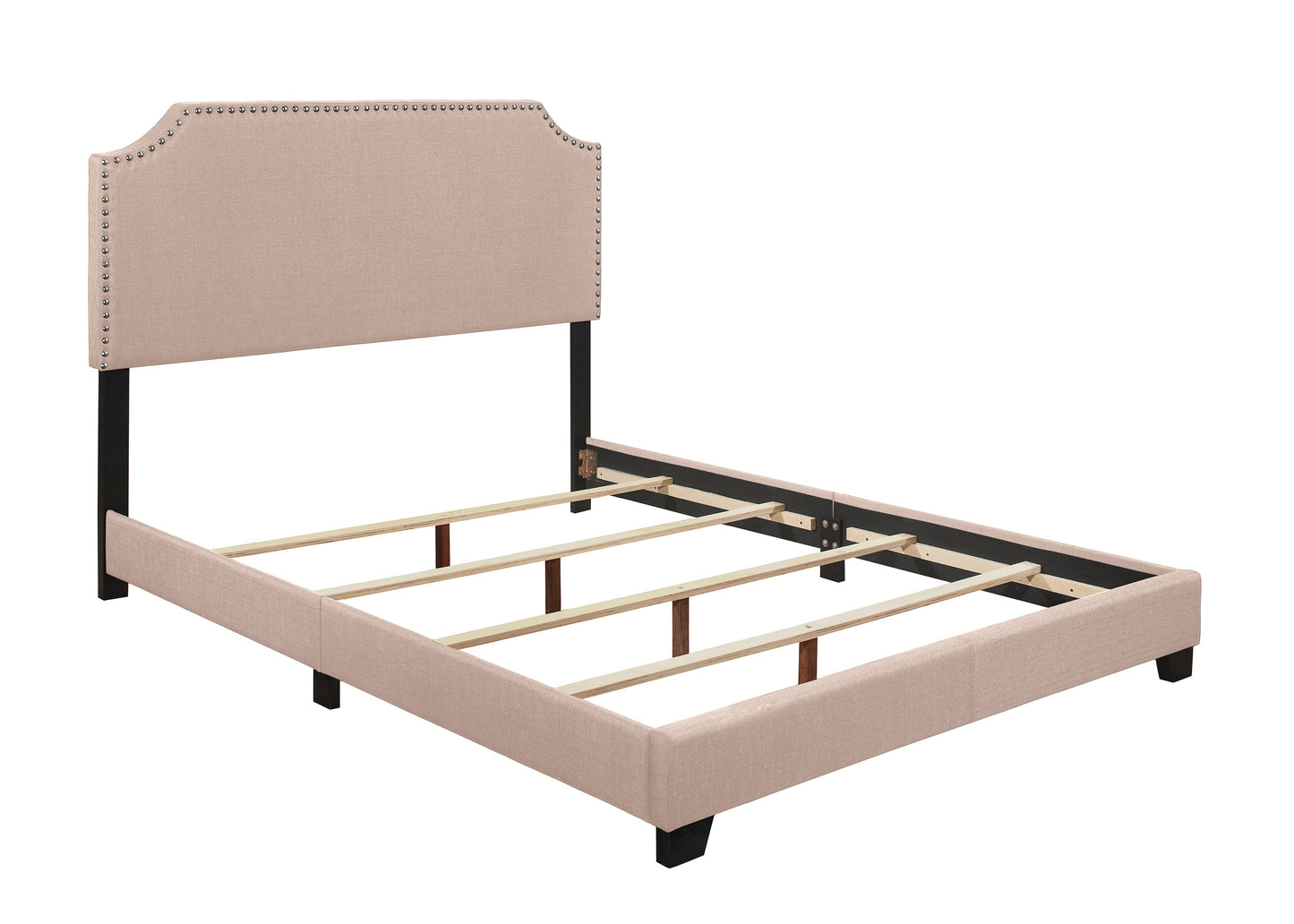 Miranda Beige Queen Upholstered Bed