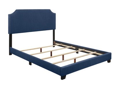 Miranda Blue Queen Upholstered Bed