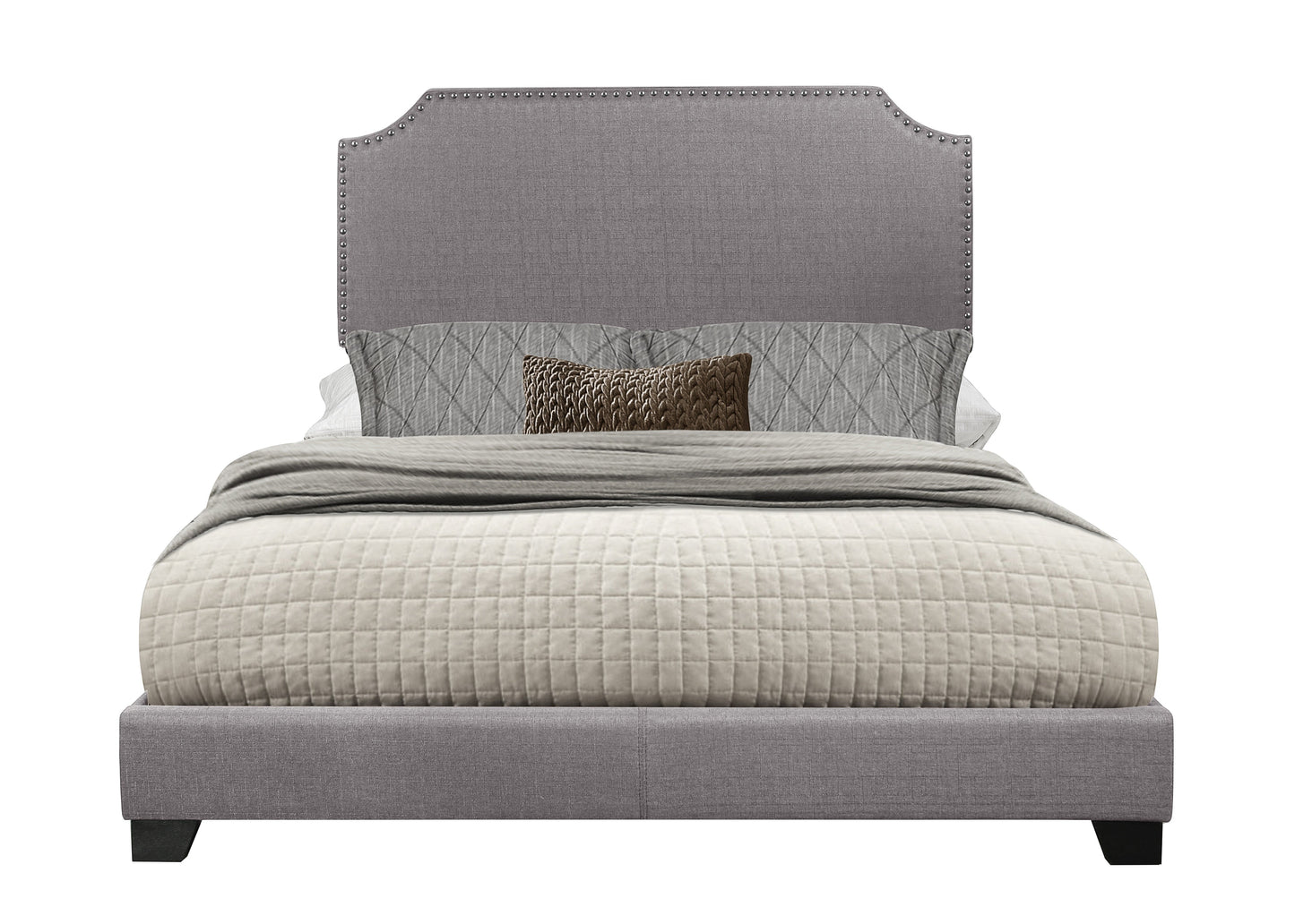 Miranda Gray King Upholstered Bed