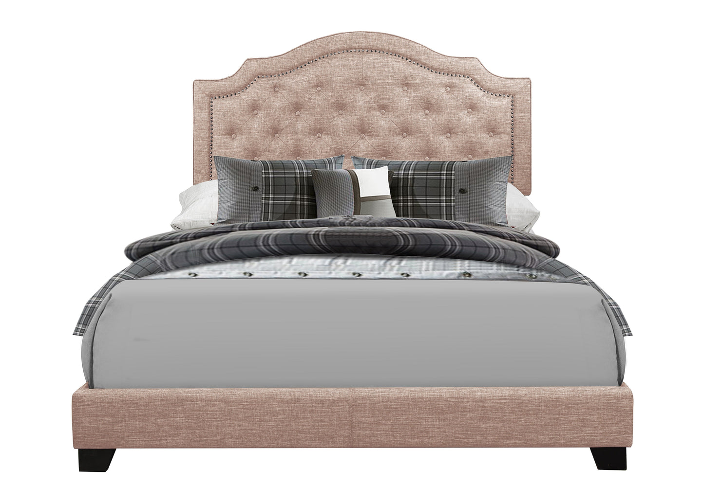 Sandy Beige Queen Upholstered Bed