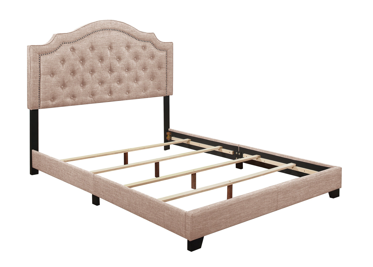 Sandy Beige Full Upholstered Bed