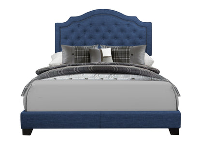 Sandy Blue King Upholstered Bed