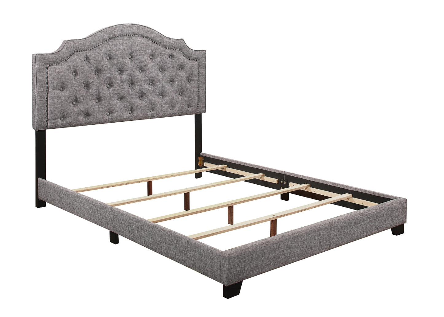 Sandy Gray Queen Upholstered Bed