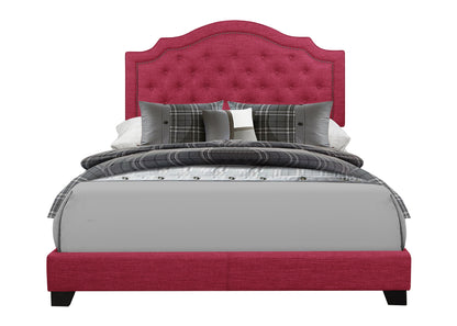 Sandy Pink Queen Upholstered Bed