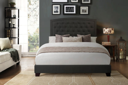 Linda Dark Gray Queen Upholstered Bed