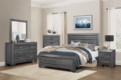 Beechnut Gray King Panel Bed