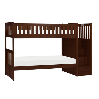 Rowe Dark Cherry Twin/Twin Step Bunk Bed