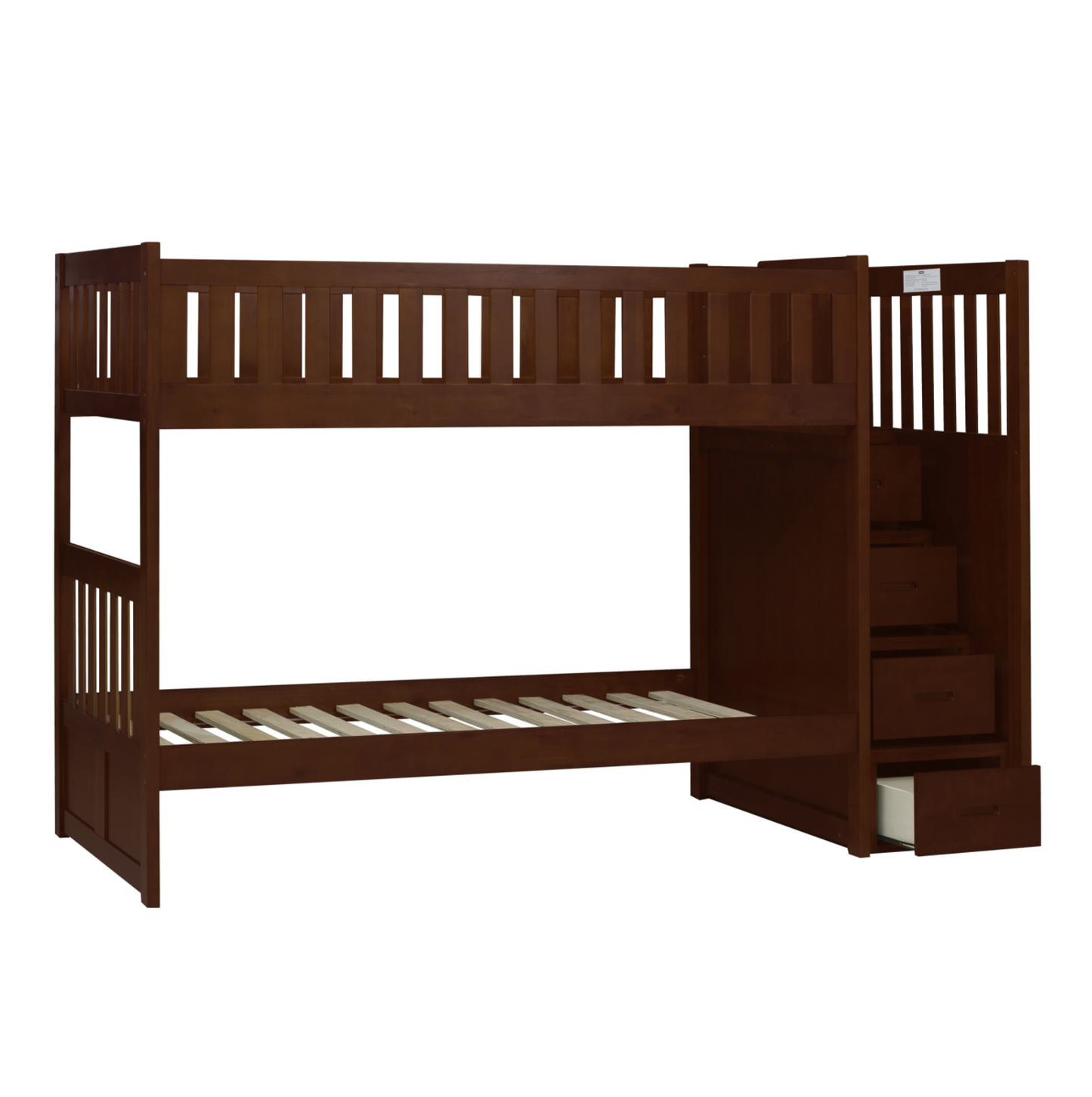 Rowe Dark Cherry Twin/Twin Step Bunk Bed