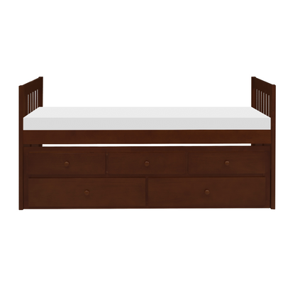 Rowe Dark Cherry Twin Captains Trundle Bed