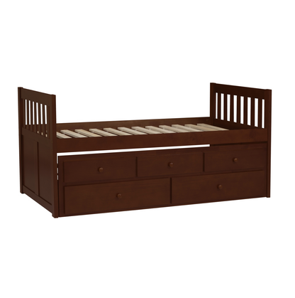 Rowe Dark Cherry Twin Captains Trundle Bed