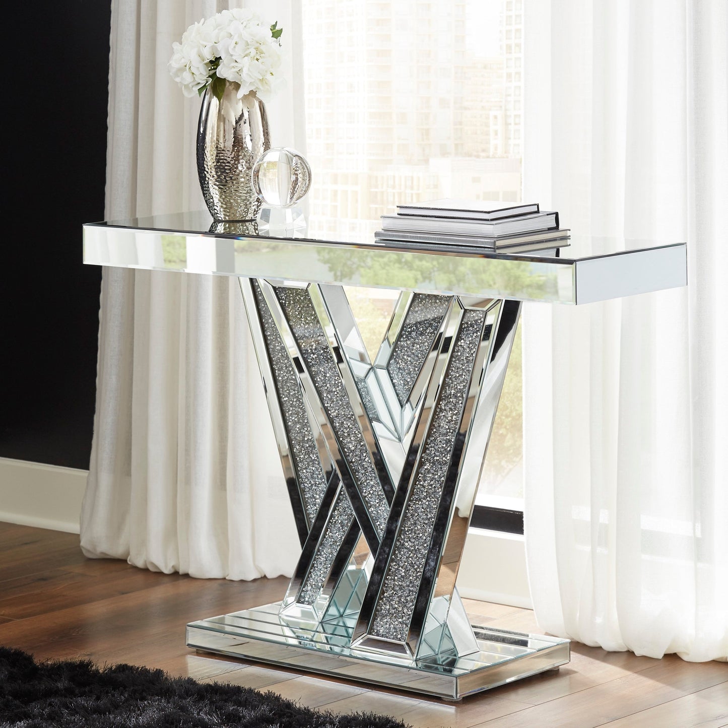 Delmere W-Shape Console Table