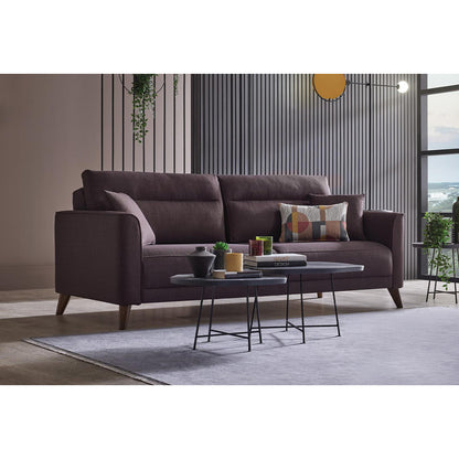 Alto Brown 3-Seater Sofa Bed with Storage - Mattress on Demand