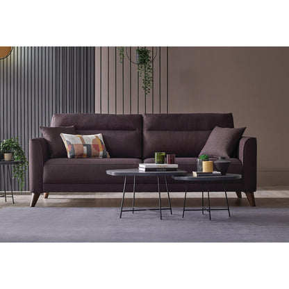 Alto Brown 3-Seater Sofa Bed with Storage - Mattress on Demand