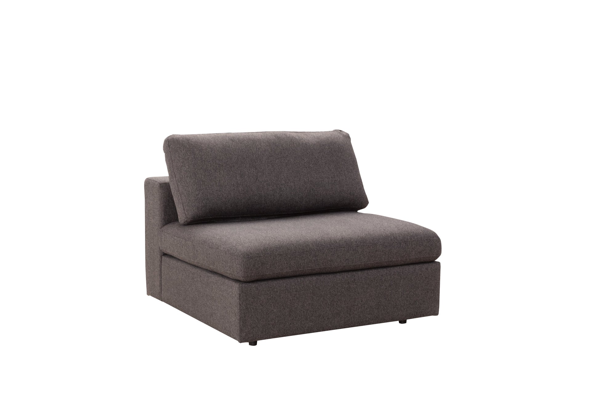 Arny Smoke Armless Chair - Mattress on Demand