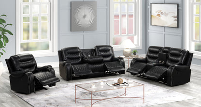 Ashley Black Oversized 3-Piece Reclining Living Room Set