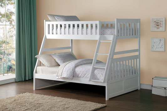 Galen White Twin/Full Bunk Bed