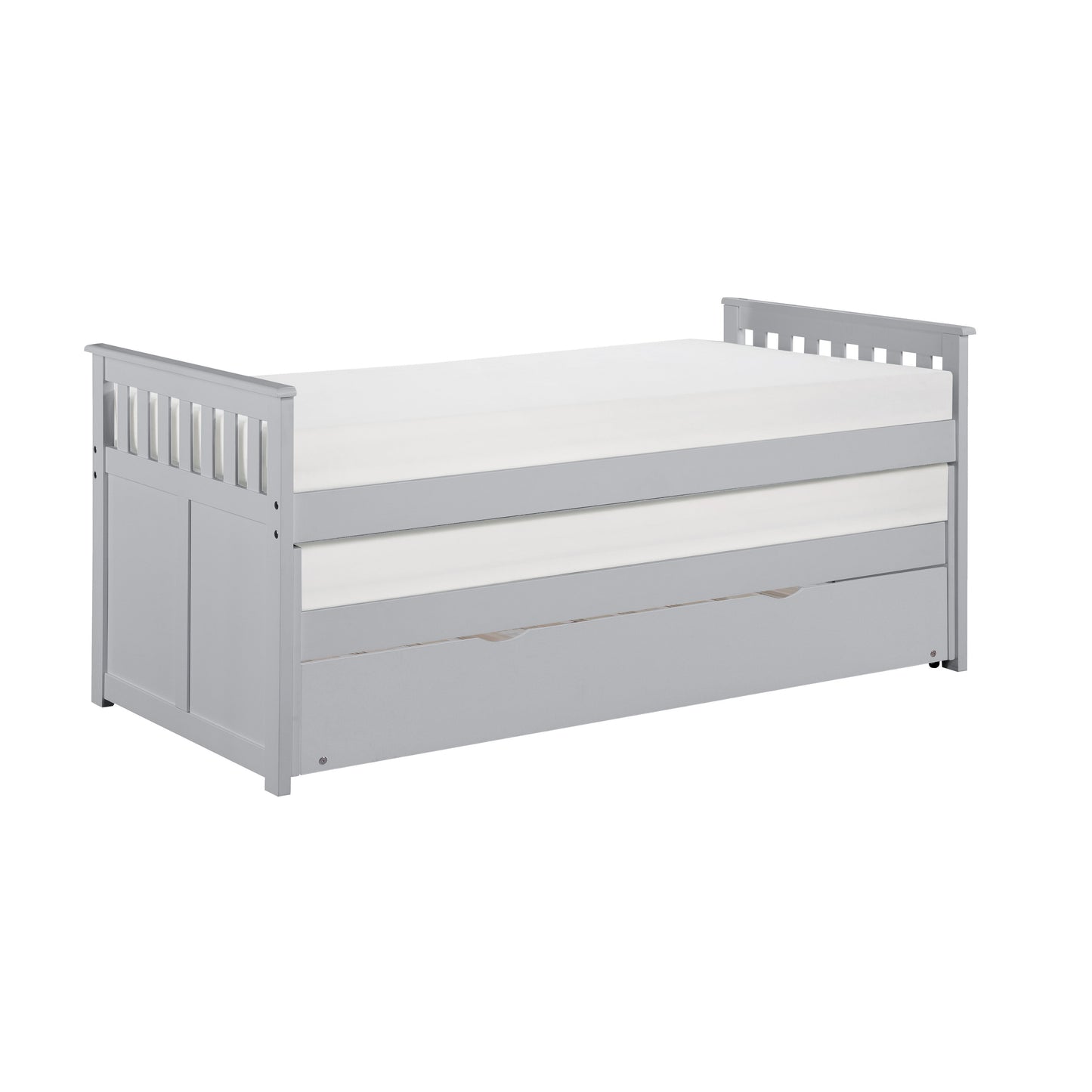 Orion Gray Twin/Twin Bed with Twin Trundle