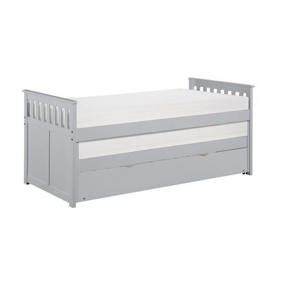 Orion Gray Twin/Twin Bed with Twin Trundle