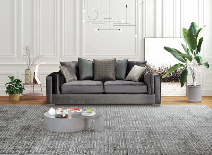 Clara Gray Velvet Sofa & Loveseat - Mattress on Demand