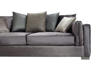 Clara Gray Velvet Sofa & Loveseat - Mattress on Demand