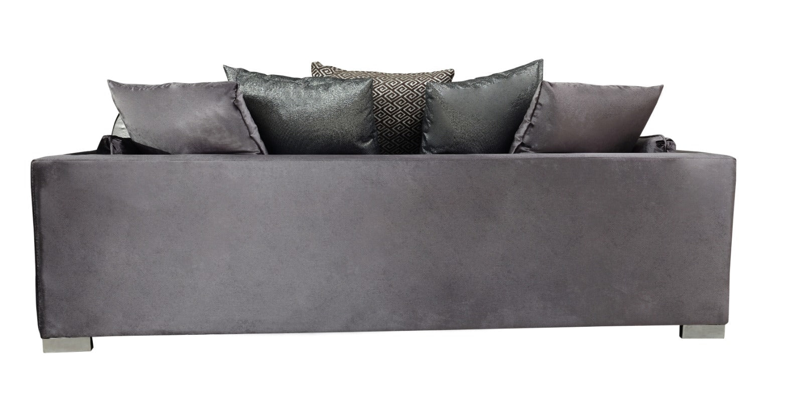 Clara Gray Velvet Sofa & Loveseat - Mattress on Demand