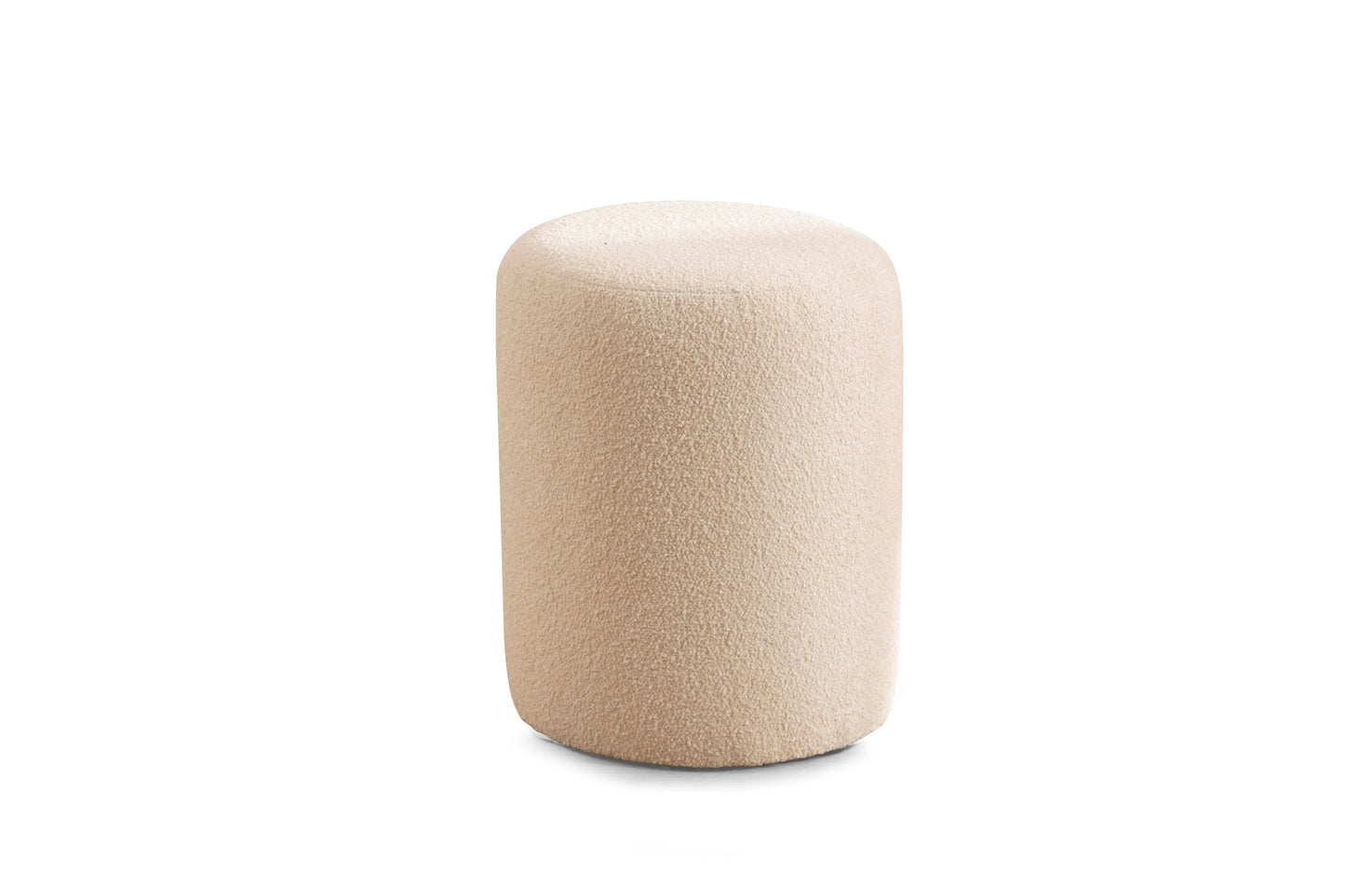 Cloe Ivory Boucle Stool - Mattress on Demand